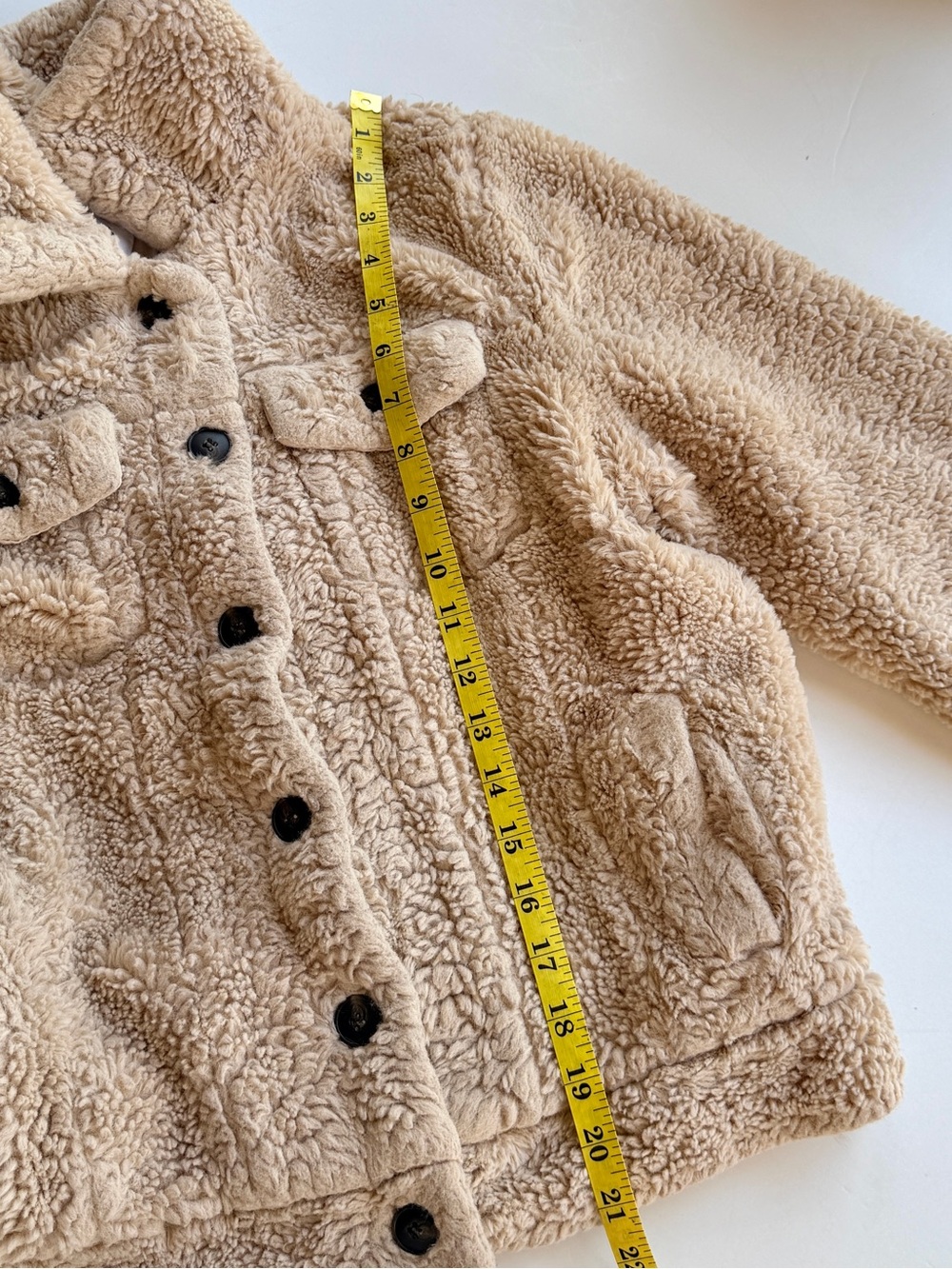 Fashion Nova Button Up Jacket Teddy Sherpa Fleece Trucker Style Womens Medium - Picture 11 of 13